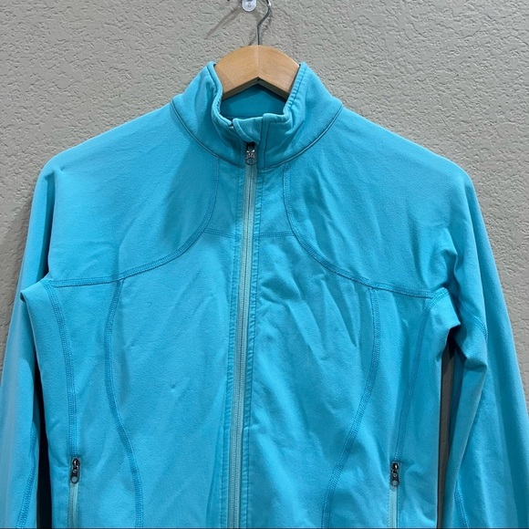 Lululemon Full Zip High Neck Keep It Cozy Womens Jacket Colbalt Blue 17” PTP - Picture 4 of 8